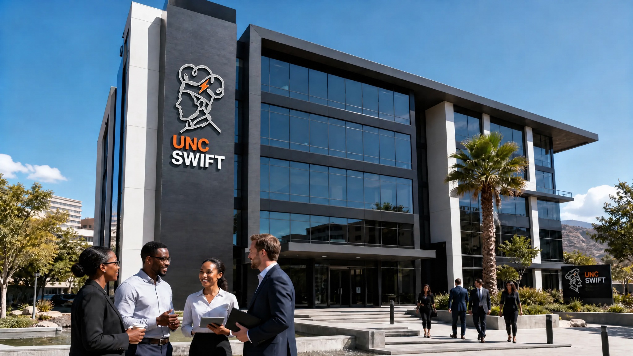 Unc Swift™ team outside its headquarters